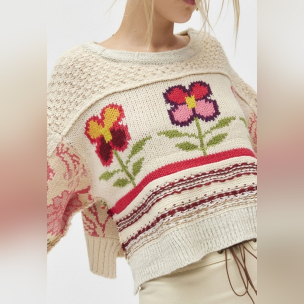 Kimichi Blue Rosemary Crafty Knit Pullover Sweater Sz Small - Picture 2 of 10